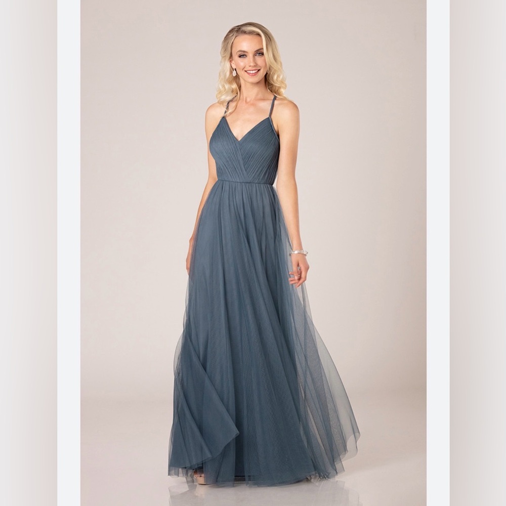 SORELLA VITA Teal prom gown long Maxi Dress formal beach vibes size 10 NEW